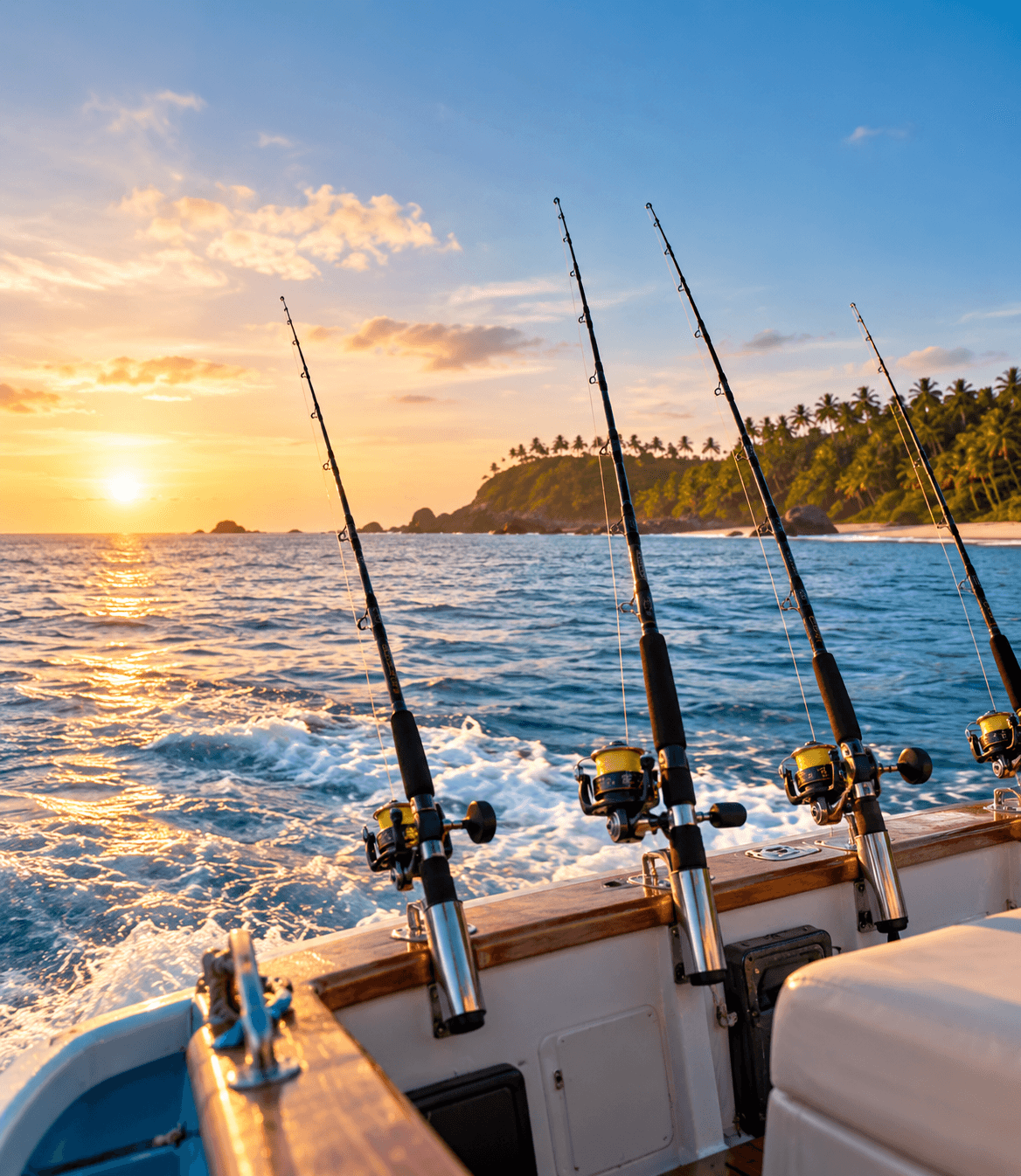 Coastal fishing equipment arranged on boat in Sri Lanka